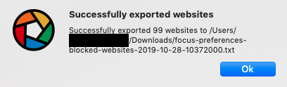 Successfully exported websites