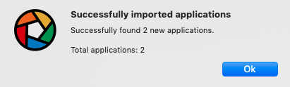 successfully imported applications