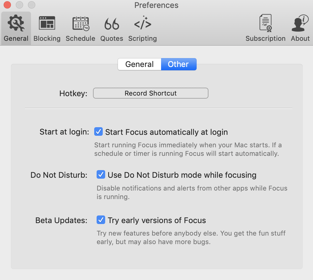 default hotkey replaced with 'record shortcut'