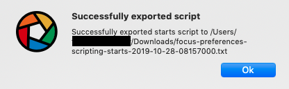 successfully exported script
