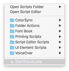 Script Editor Menu Dropdown